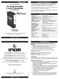 Thumbnail of document Manual - IPAQ R202 Programmable 2-Wire Transmitter